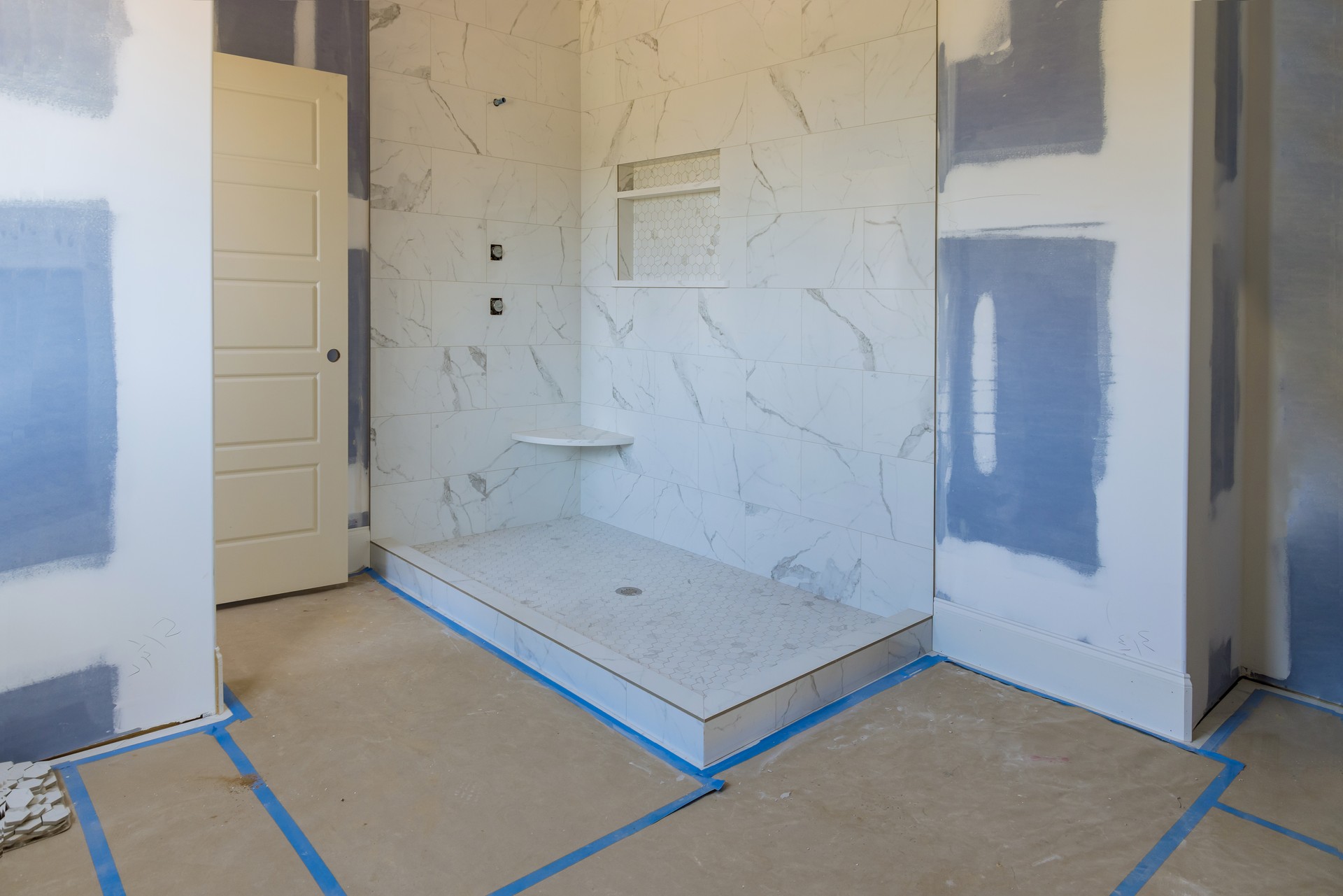 Full Bathroom Remodel where full shower renovated
